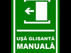 Placuta pentru usa manuala glisanta sprea stanga